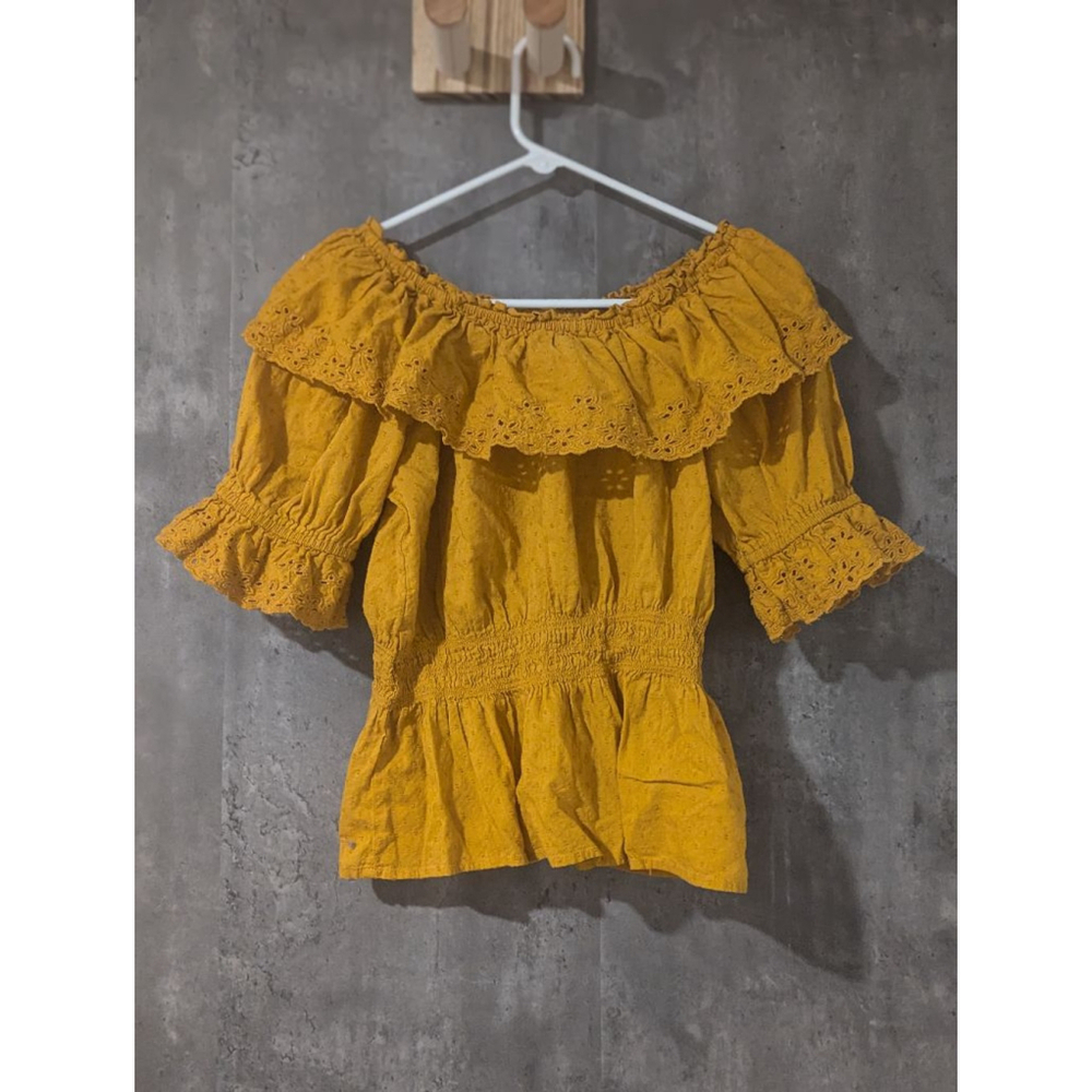 Women's Universal Thread Yellow Blouse S - Picture 3 of 5